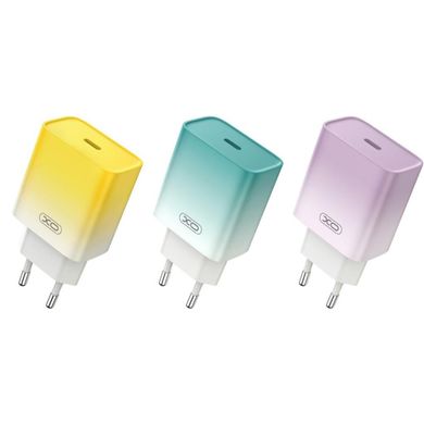 СЗУ XO CE18 30W (1 Type-C)+With Cable Type-C to Lightning Purple - ash-mobile.com.ua - фото 3