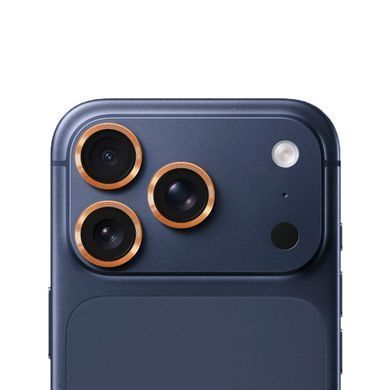 Защитное стекло Metal Classic на камеру для iPhone 17 PRO | 17 PRO MAX Gold