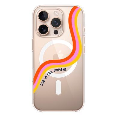 Чохол прозорий Print Mood swings with MagSafe для iPhone 17 PRO MAX Live in the moment