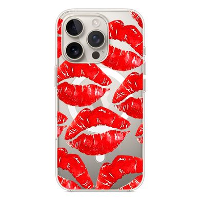 Чохол прозорий Print Love Kiss with MagSafe для iPhone 16 PRO MAX Lips - ash-mobile.com.ua - фото 1