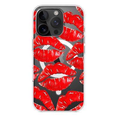 Чехол прозрачный Print Love Kiss with MagSafe для iPhone 16 PRO MAX Lips - ash-mobile.com.ua - фото 3