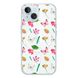 Чехол прозрачный Print Butterfly with MagSafe для iPhone 15 Plus Pink/White