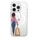 Чехол прозрачный Print Adventure Girls with MagSafe для iPhone 17 PRO Beige Bag