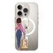 Чехол прозрачный Print Adventure Girls with MagSafe для iPhone 17 PRO Beige Bag