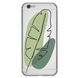 Чехол прозрачный Print Leaves для iPhone 6 | 6s Green купить