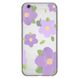 Чохол прозорий Print Flower Color для iPhone 6 | 6s Purple