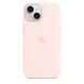 Чехол Silicone Case Full OEM+MagSafe для iPhone 15 Light Pink