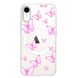 Чехол прозрачный Print Butterfly with MagSafe для iPhone XR Light Pink купить