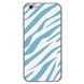 Чохол прозорий Print Animal Blue для iPhone 6 | 6s Zebra купити