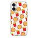 Чехол прозрачный Print FOOD with MagSafe для iPhone 17 Burger and French fries