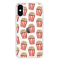 Чохол прозорий Print FOOD with MagSafe для iPhone X | XS Popcorn купити