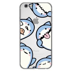 Чехол прозрачный Print Shark для iPhone 6 Plus | 6s Plus Shark More купить