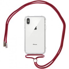 Чехол Crossbody Transparent со шнурком для iPhone XS MAX Marsala купить