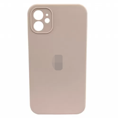 Чохол Silicone Case FULL+Camera Square для iPhone 12 Pink Sand купити