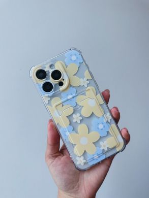 Чохол прозорий з кишенею ASH PRINT для iPhone 17 Air Butterfly Blue