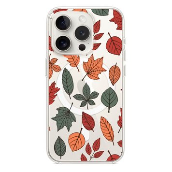 Чохол прозорий Print AUTUMN with MagSafe для iPhone 11 PRO MAX Leaves Brown/Yellow/Green - ash-mobile.com.ua - фото 1