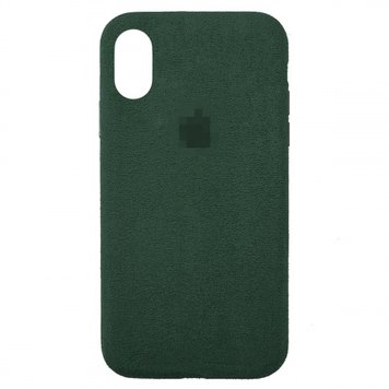 Чохол Alcantara Full для iPhone XS MAX Forest Green - ash-mobile.com.ua - фото 1