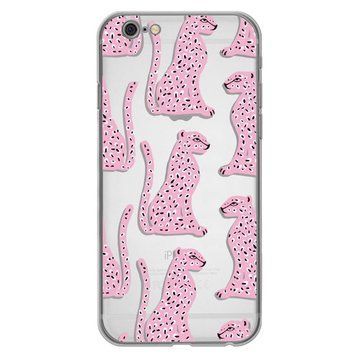 Чохол прозорий Print Meow для iPhone 6 | 6s Leopard Pink - ash-mobile.com.ua - фото 1