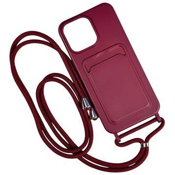Чохол Colorful Pocket Strap для iPhone 12 | 12 PRO Marsala - ash-mobile.com.ua - фото 1