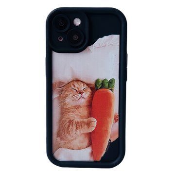 Чохол Wilkins Case для iPhone 15 Carrot cat Black - ash-mobile.com.ua - фото 1