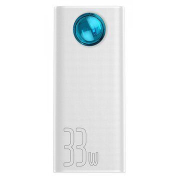 Портативная Батарея Baseus Amblight Digital Display 33W (PD3.0+QC3.0) 30000mAh White - ash-mobile.com.ua - фото 1
