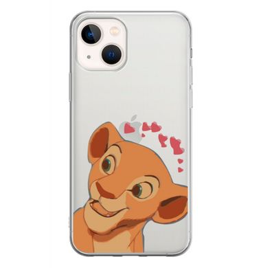 Чехол прозрачный Print Lion King для iPhone 13 MINI Nala Love Red