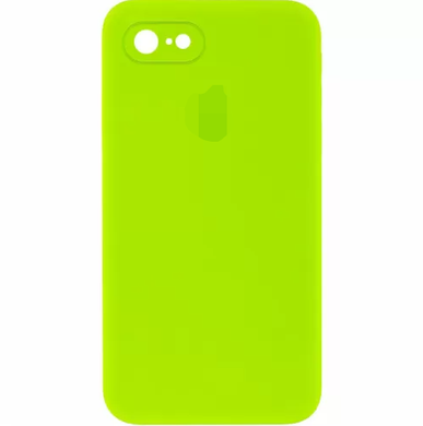 Чохол Silicone Case FULL+Camera Square для iPhone 7 | 8 | SE 2 | SE 3 Party Green купити