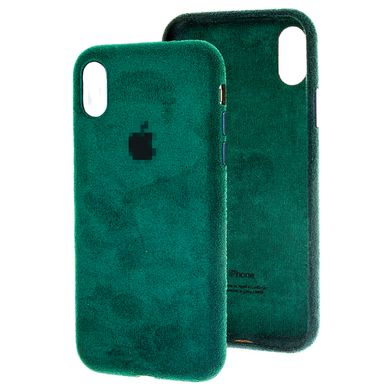 Чохол Alcantara Full для iPhone XS MAX Forest Green купити