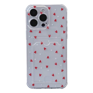 Чохол прозорий з кишенею ASH PRINT для iPhone 12 MINI More Hearts - ash-mobile.com.ua - фото 1