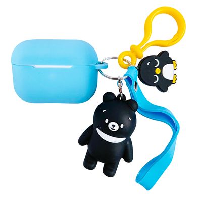 Чохол Cute Charm для AirPods PRO Bear and penguin Blue
