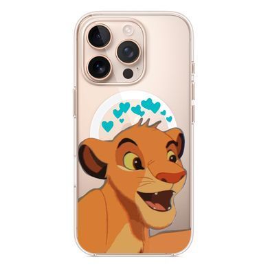 Чохол прозорий Print Lion King with MagSafe для iPhone 17 PRO Simba Love Blue