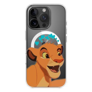 Чохол прозорий Print Lion King with MagSafe для iPhone 17 PRO Simba Love Blue