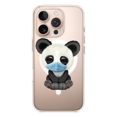 Чохол прозорий Print Animals with MagSafe для iPhone 17 PRO Panda