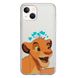 Чехол прозрачный Print Lion King для iPhone 15 Plus Simba Love Blue