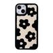 Чехол Plush Case для iPhone 13 Flower Biege/Black