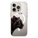 Чохол прозорий Print Meow with MagSafe для iPhone 17 PRO MAX Pantera Black