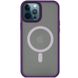 Чохол Shadow Matte Metal Buttons with MagSafe для iPhone 12 PRO MAX Dark Purple купити