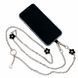 Ремінець для смартфону METAL CROSSBODY CHAIN - (BLACK FLOWER - SILVER) - ash-mobile.com.ua - фото 1