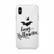 Чохол прозорий Print Halloween для iPhone X | XS Happy Halloween купити