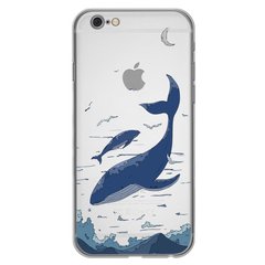 Чохол прозорий Print Animal Blue для iPhone 6 Plus | 6s Plus Whale купити