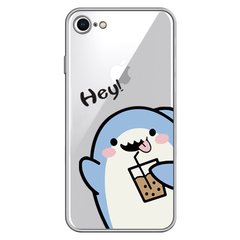 Чехол прозрачный Print Shark для iPhone 7 | 8 | SE 2 | SE 3 Shark Cocktail купить