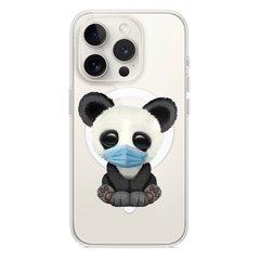 Чохол прозорий Print Animals with MagSafe для iPhone 13 PRO Panda