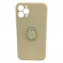 Чохол Silicone Case Full Camera Ring для iPhone 12 PRO Antique White купити