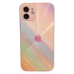 Чохол Glass Watercolor Case Logo new design для iPhone 12 Pink купити