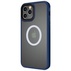Чехол Shadow Matte Metal Buttons with MagSafe для iPhone 13 PRO Blue