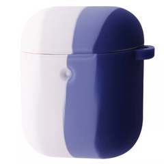 Чохол для Airpods 1|2 Rainbow Silicone Case White/Blue