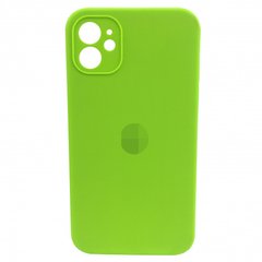 Чохол Silicone Case FULL+Camera Square для iPhone 12 Party Green купити