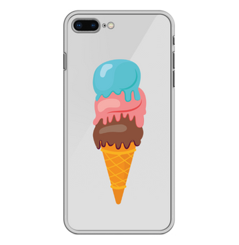 Чохол прозорий Print SUMMER для iPhone 7 Plus | 8 Plus Ice Cream - ash-mobile.com.ua - фото 1