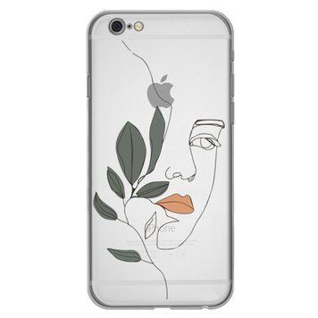 Чохол прозорий Print Leaves для iPhone 6 Plus | 6s Plus Face - ash-mobile.com.ua - фото 1