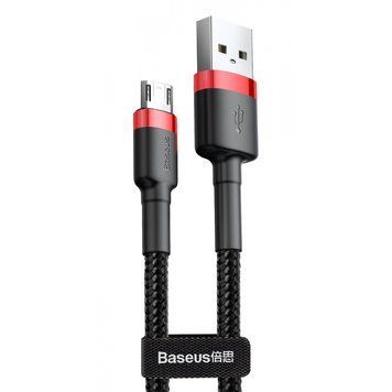 Кабель Baseus Cafule Micro-USB 2.4A (1m) Red/Black - ash-mobile.com.ua - фото 1